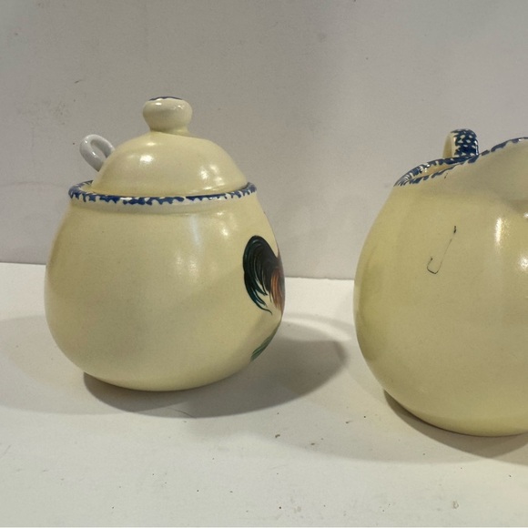 Gryphonware vintage Country Rooster Cream and Sugar Set - Picture 6 of 15